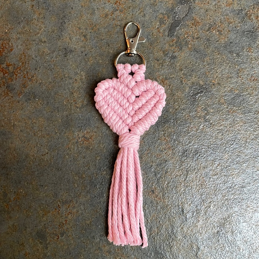 Macrame Heart Keychain ||2 for $20||
